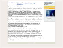 Tablet Screenshot of energie-electrique.com